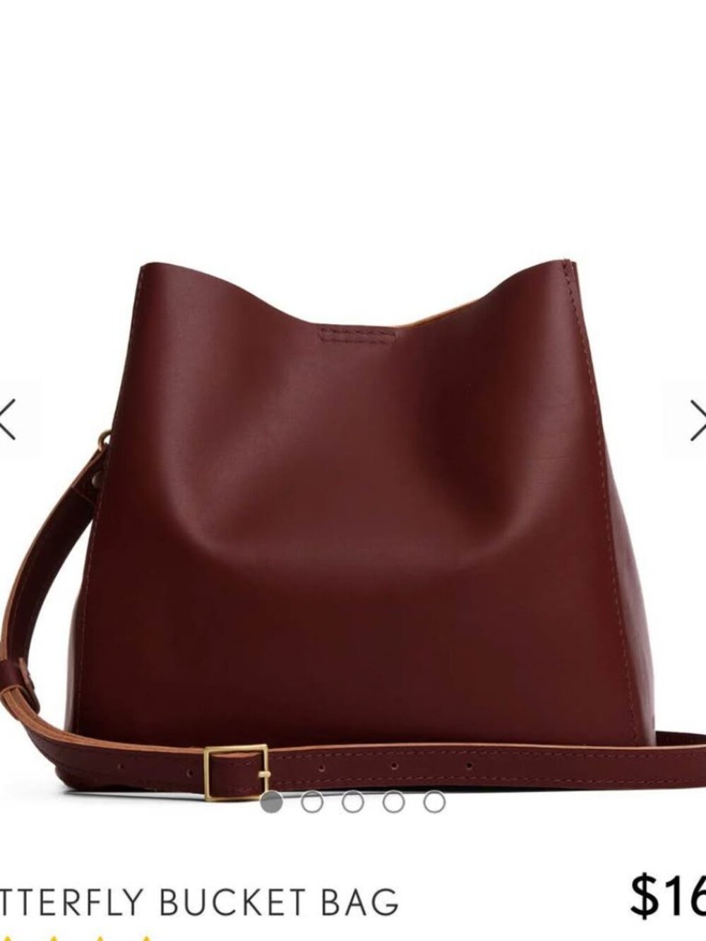 Portland Leather Butterfly Bucket Bag Purse - Picture 5 of 5